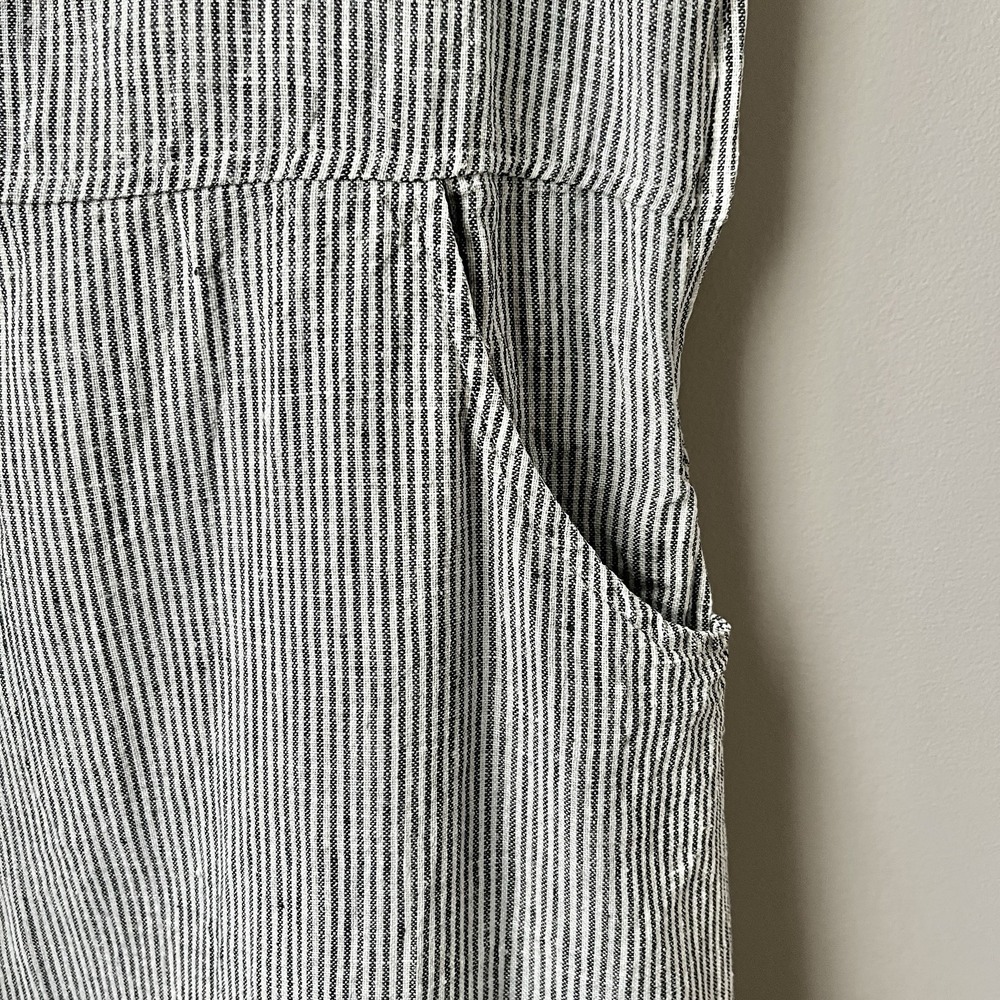 Vintage striped linen dress with pockets! - Picture 5 of 12